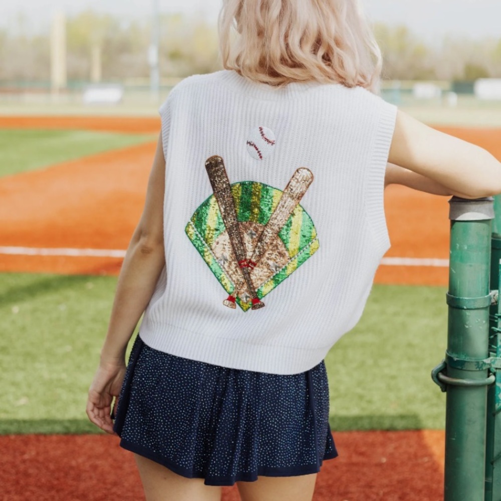 Queen of Sparkles baseball sweater “queen of diamonds”